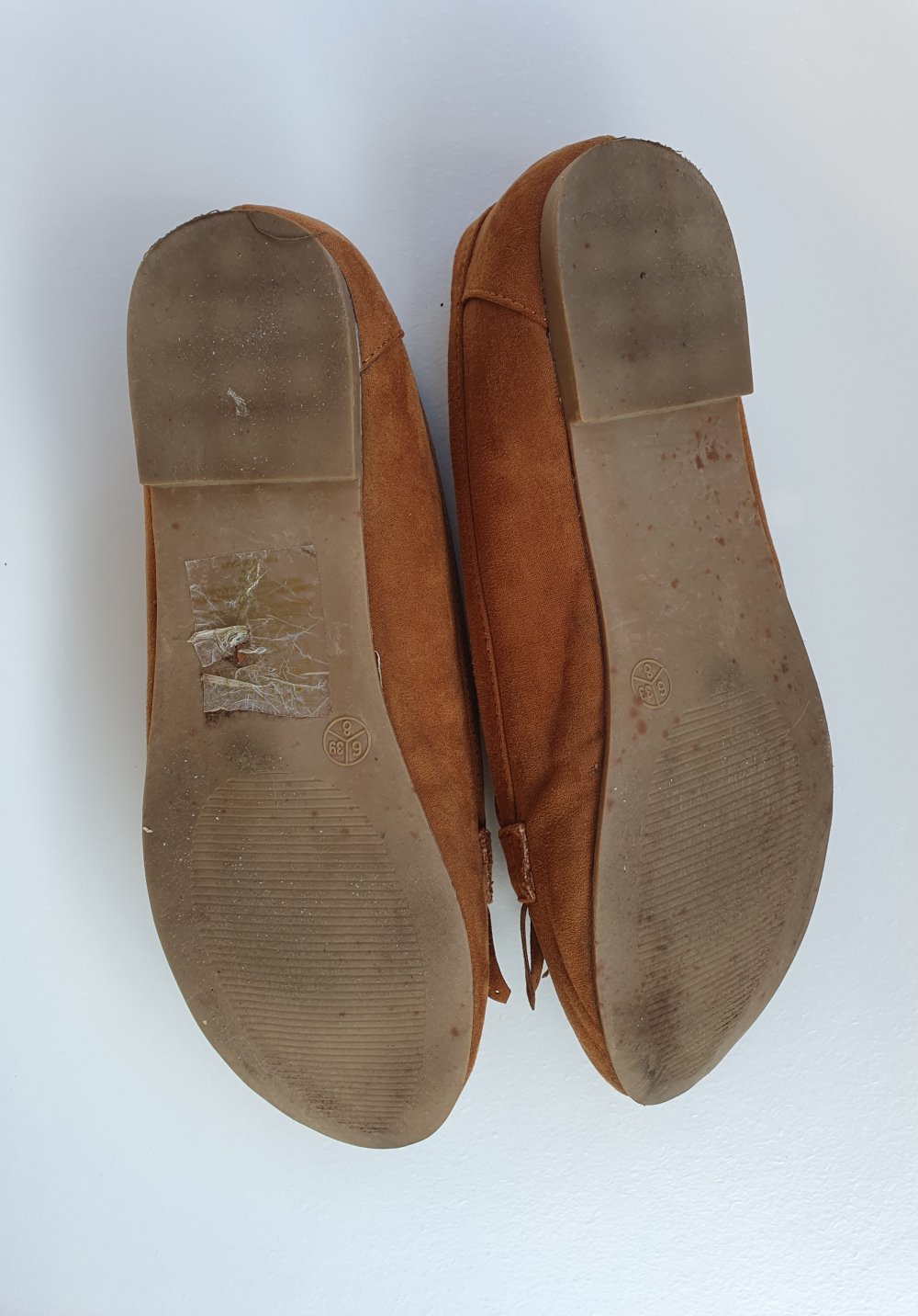 Braune Ballerina Wildkunstleder Größe 39