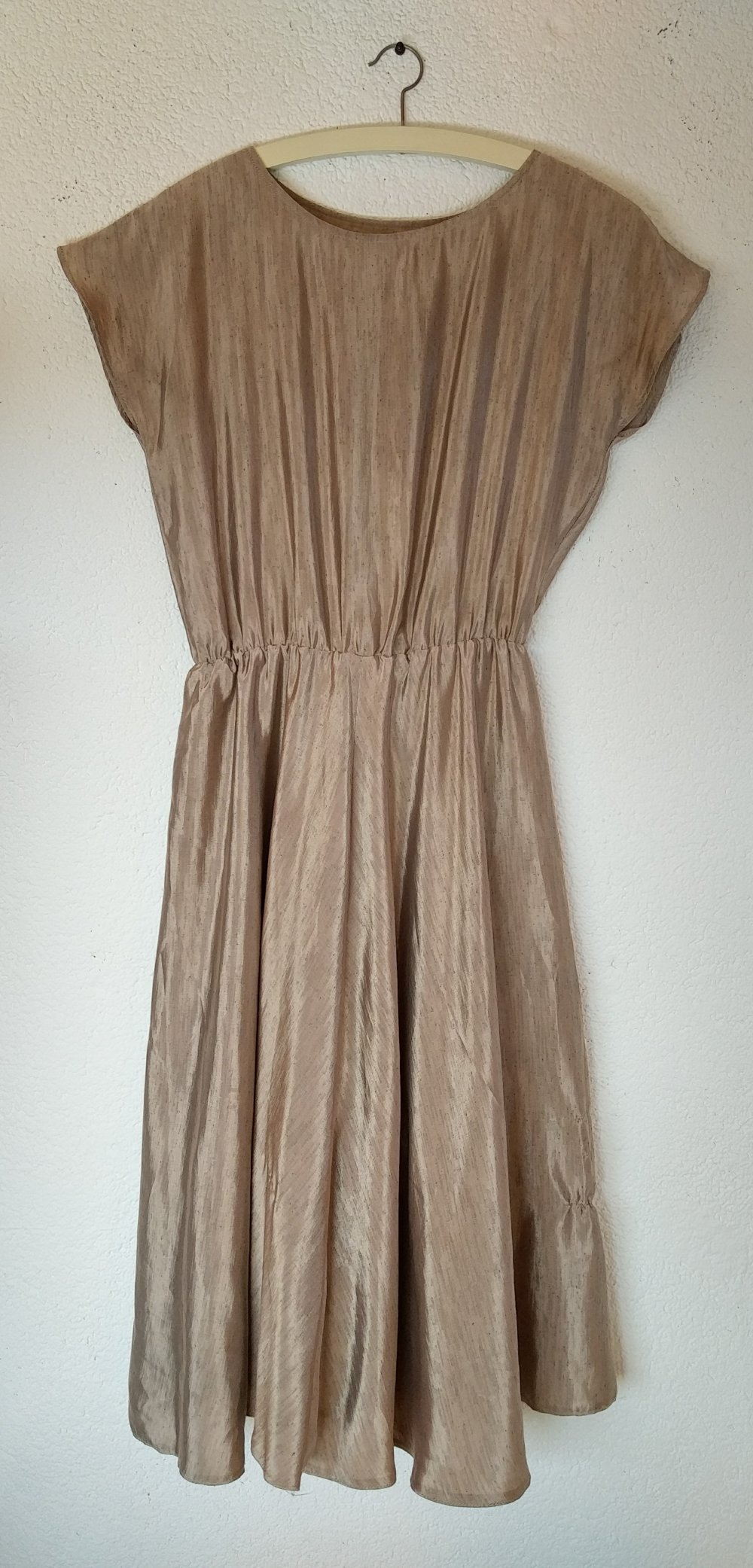 Kostüm/ Kleid mit Blazer grau-beige von C&A Größe 38