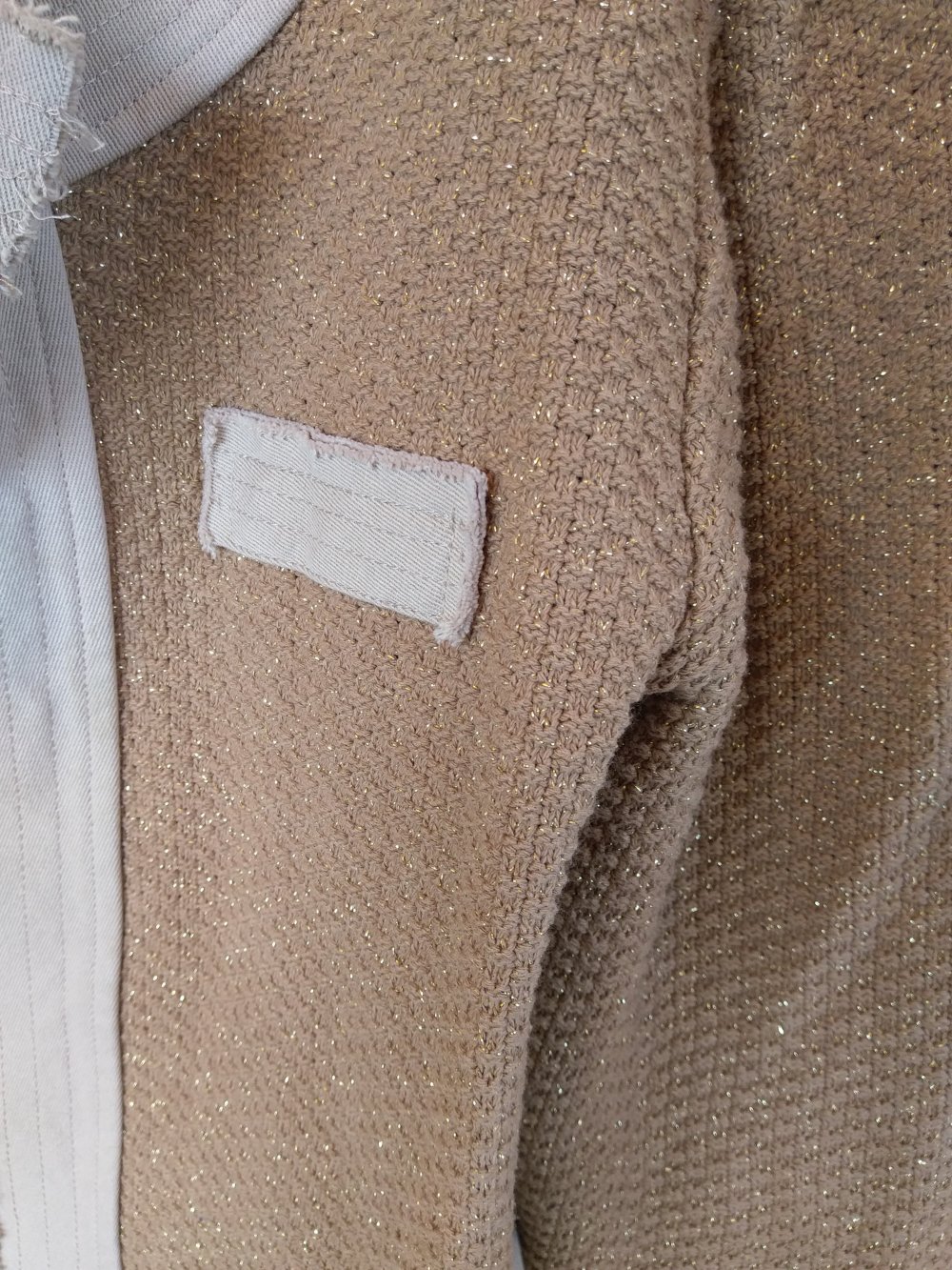 Jacke/ Blazer braun-beige von Laura Torelli Collection Größe M