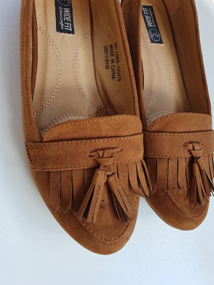 Braune Ballerina Wildkunstleder Größe 39