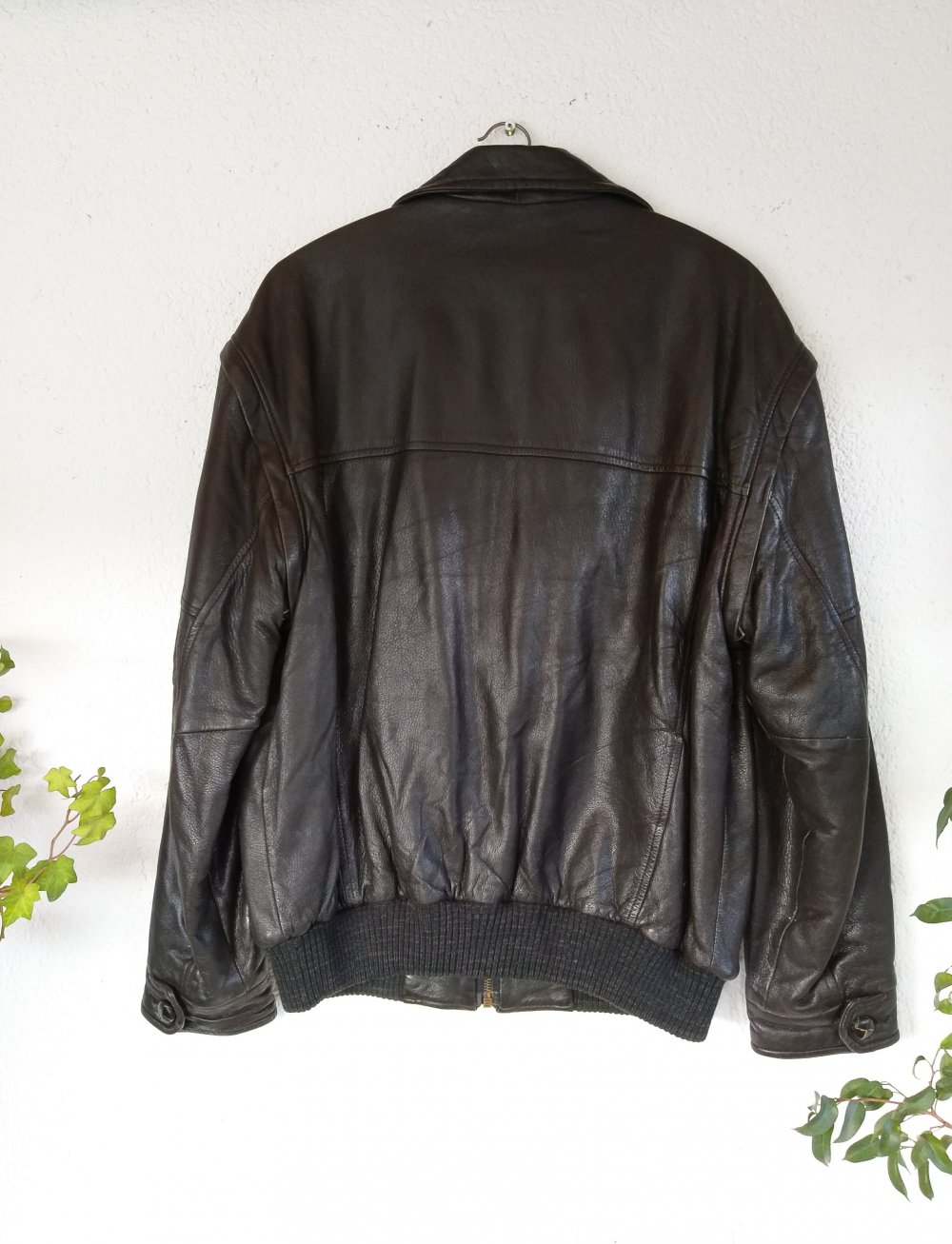BMW Style Lederjacke/ Lederweste dunkelbraun