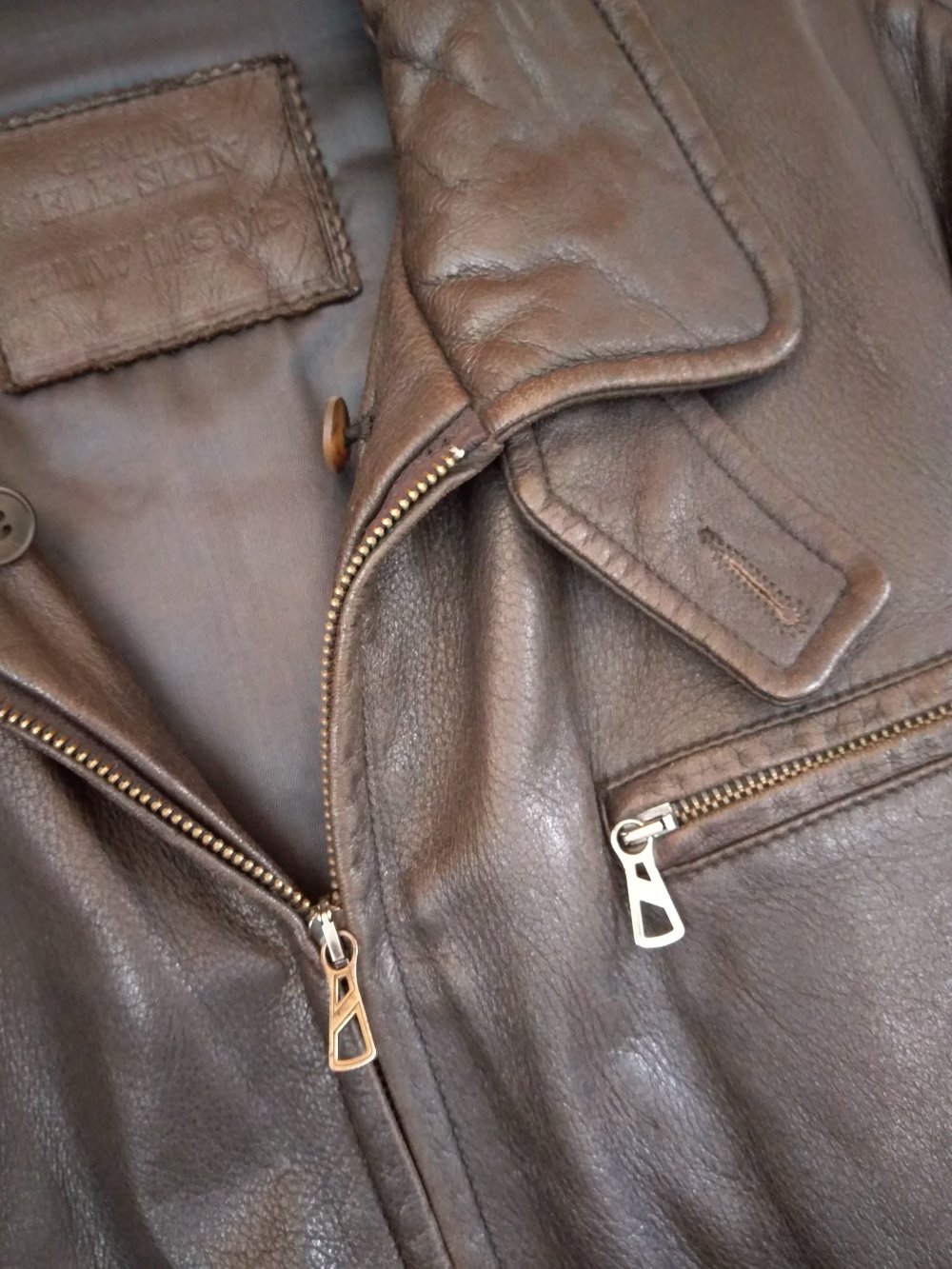 BMW Style Lederjacke/ Lederweste dunkelbraun