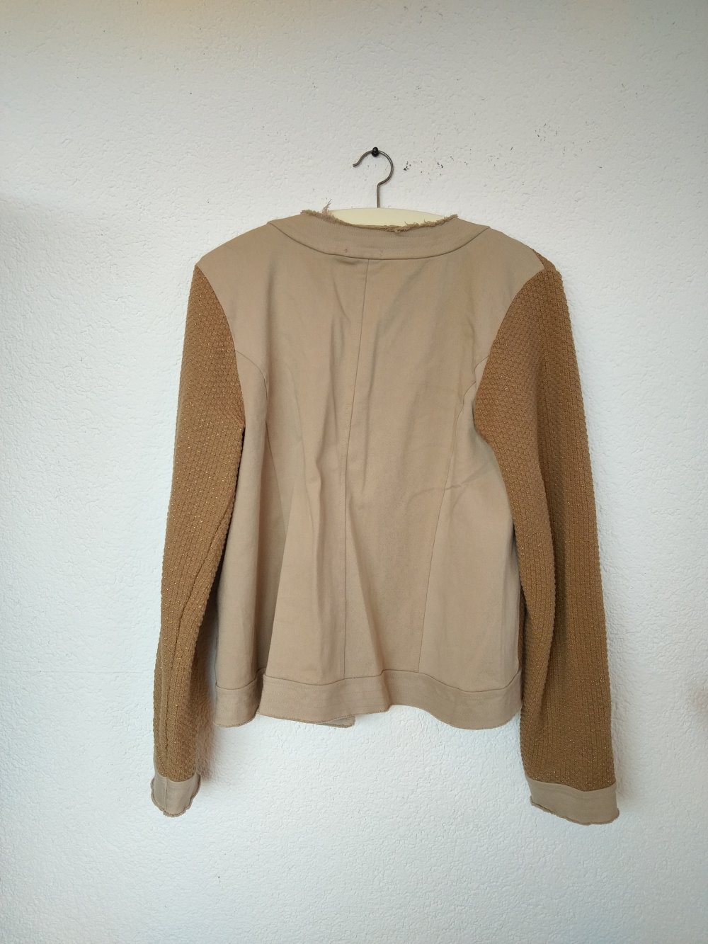Jacke/ Blazer braun-beige von Laura Torelli Collection Größe M