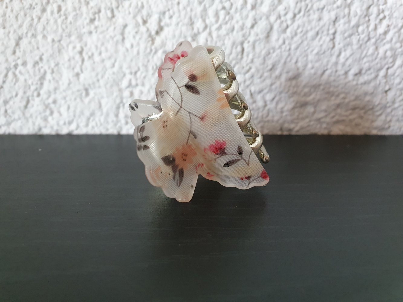Blumenhaarspange/ Haarspange mit Blumenmuster