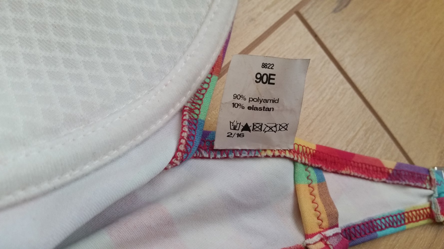 Bikini Bademode Karomuster Übergröße 90E/40 gefuttert