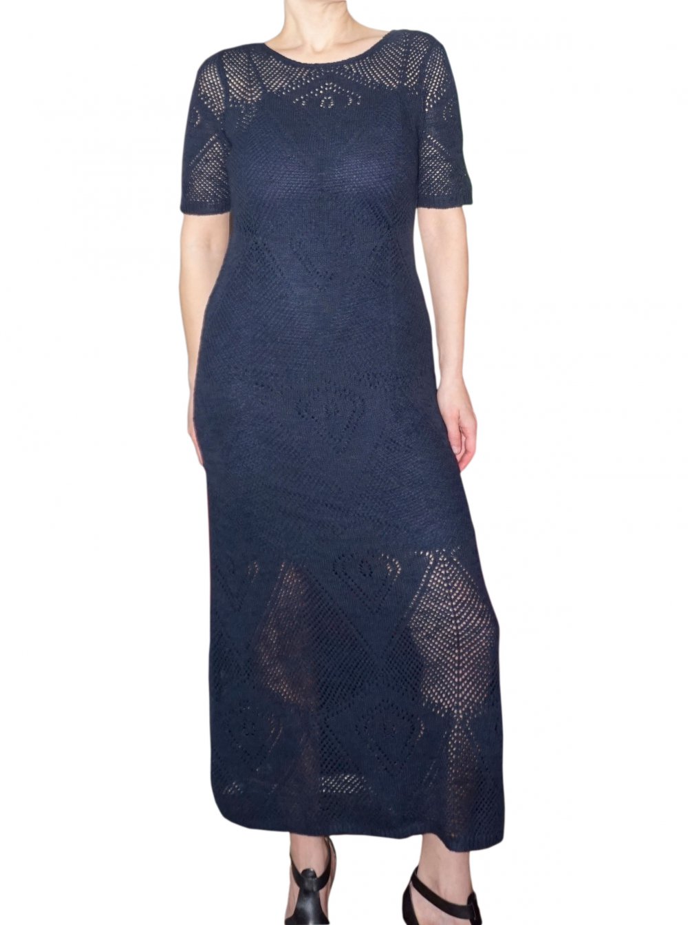 Esprit Kleid Strickkleid Sommerkleid GR. S 36 blau