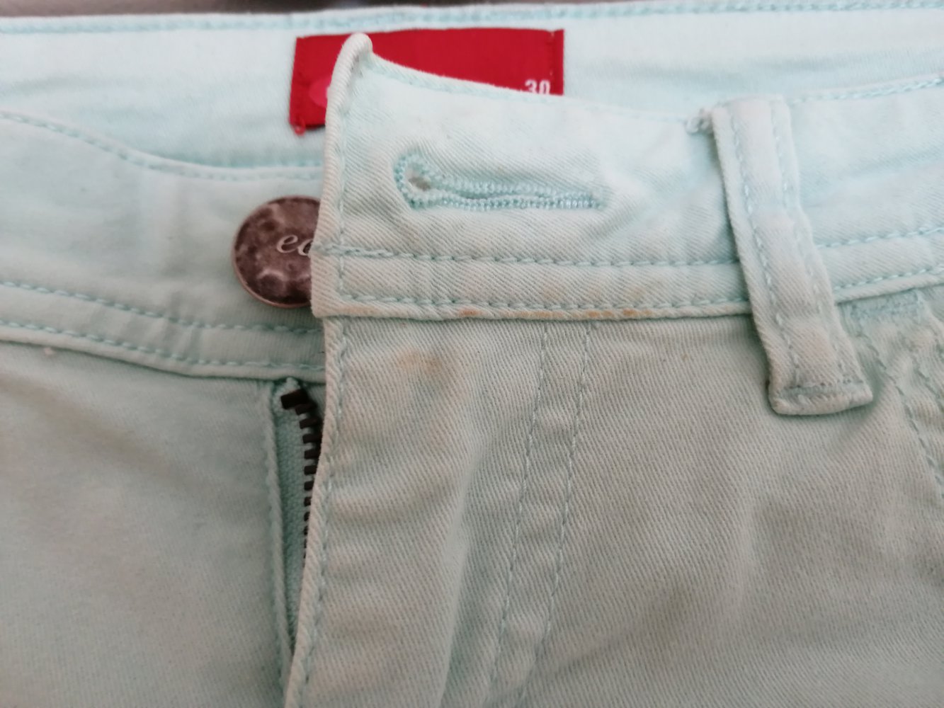 Mintfarbene Shorts EDC Kurze Hose Taschen
