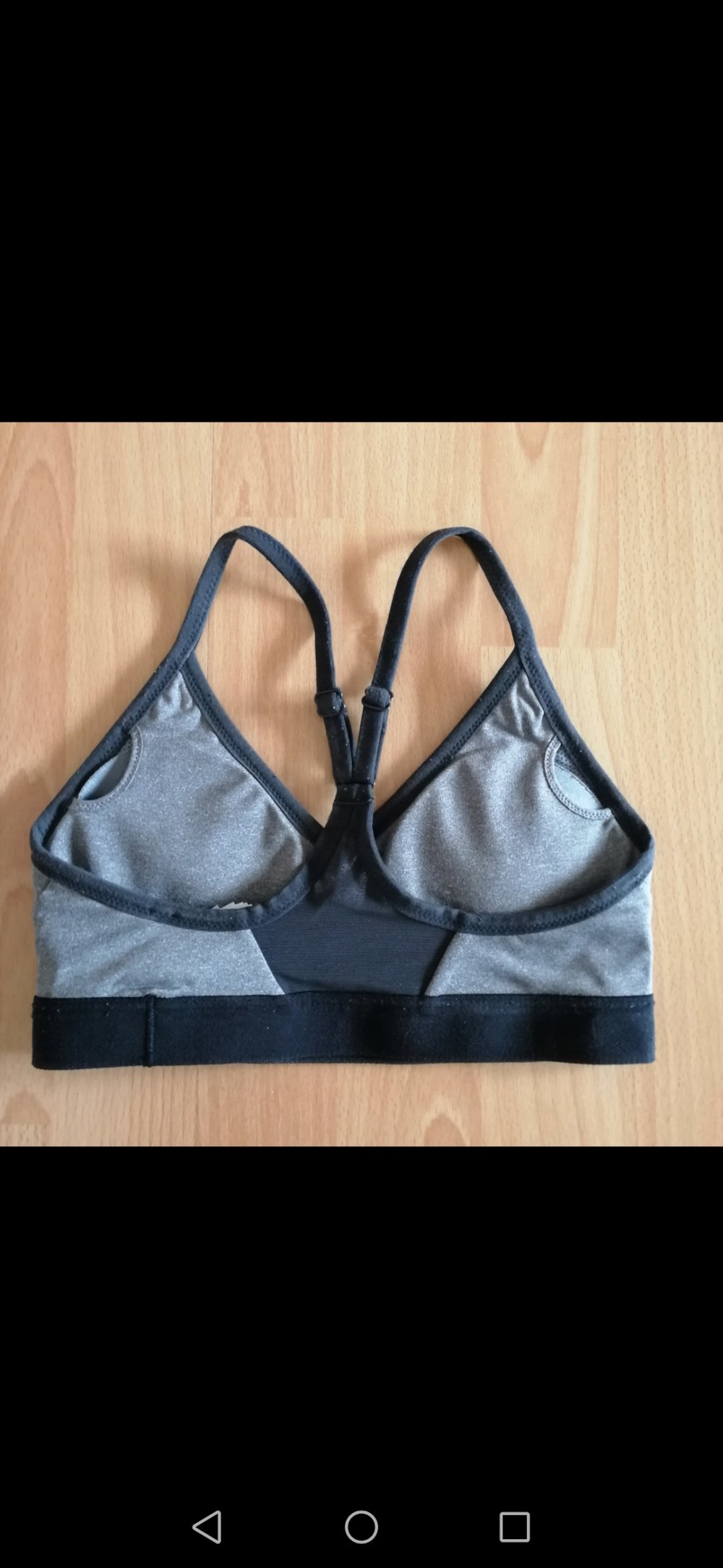 Nike sport bh grau schwarz verstellbare Träger 