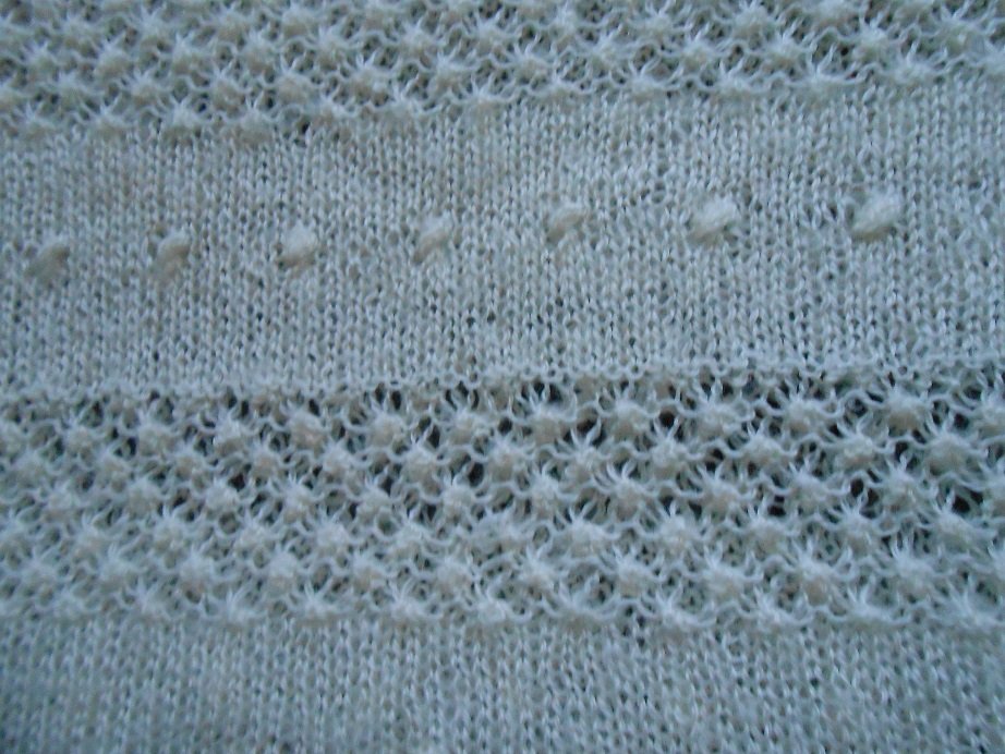 Sommerpullover handgestrickt handmade Gr. 40 creme