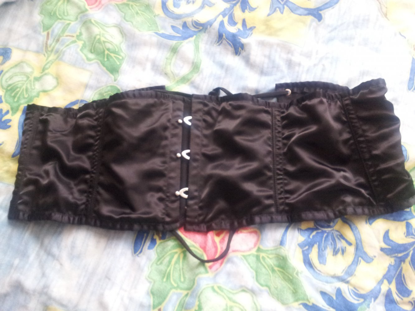 Korsage Corsage Hüftgürtel schwarz mit Haken vorn und Schnürung hinten Gr.4XL/44