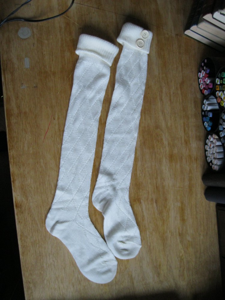 cremeweiße Socken / Strümpfe