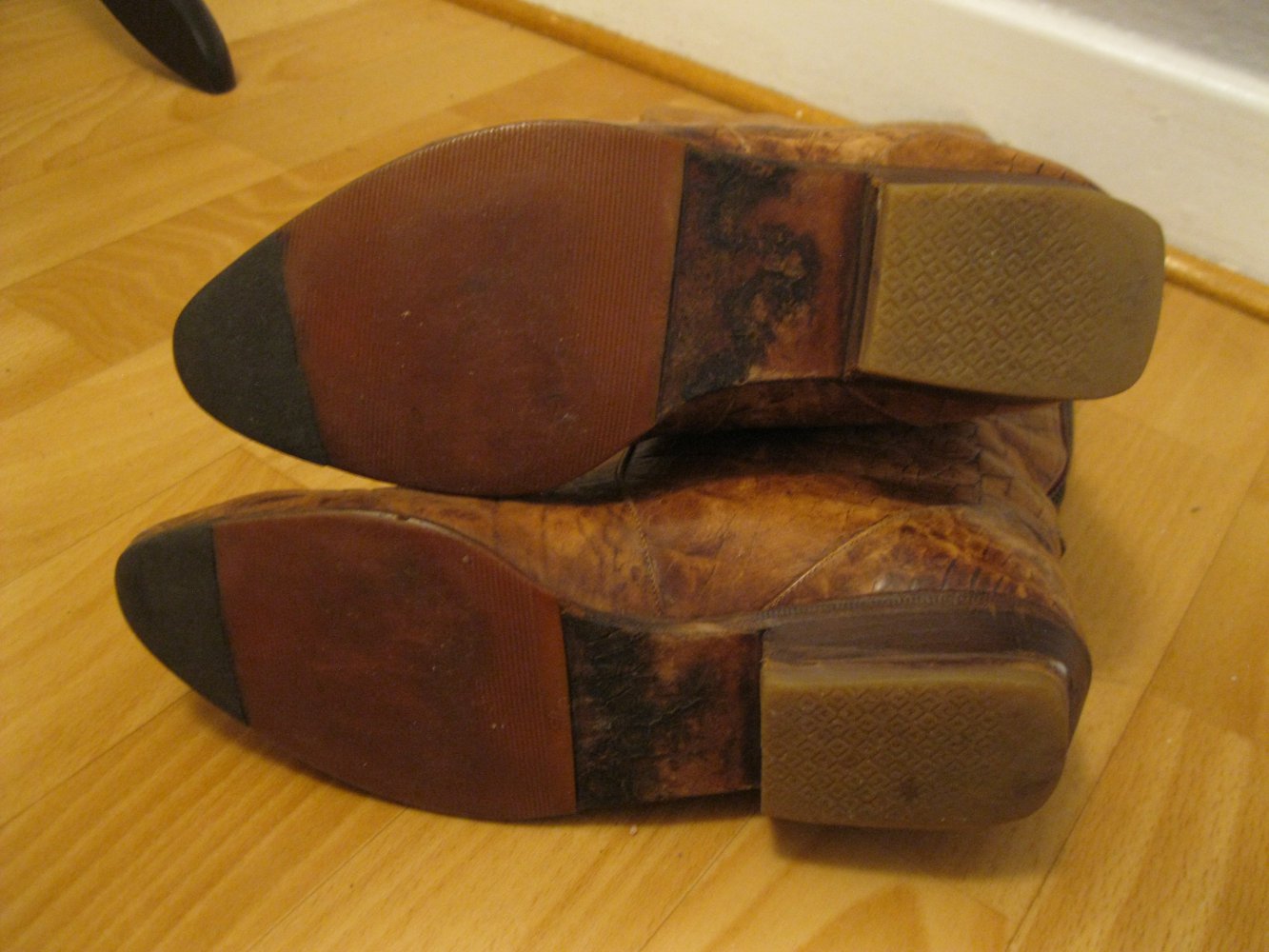 Echtleder Stiefel mit weitem Schaft