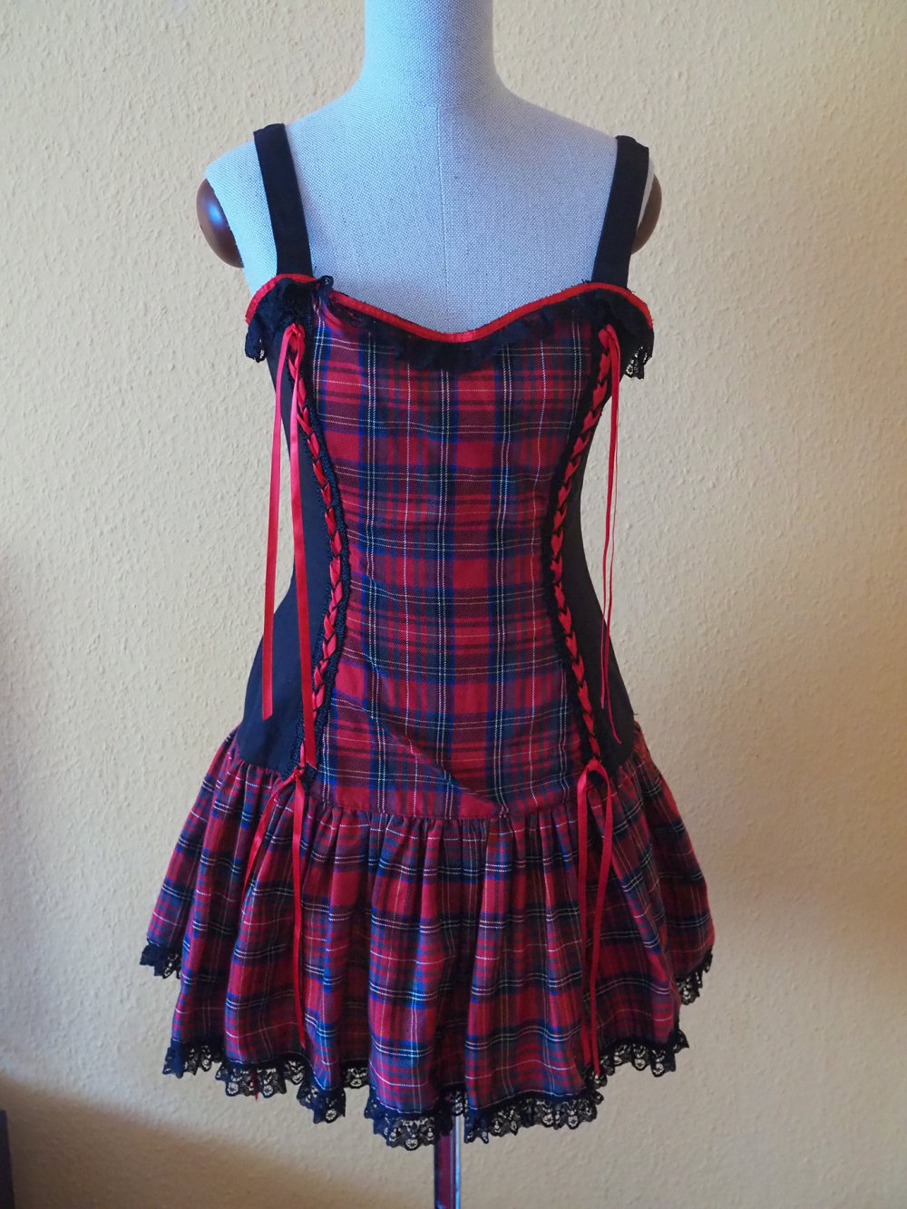 Punkiges Tartan Minikleid