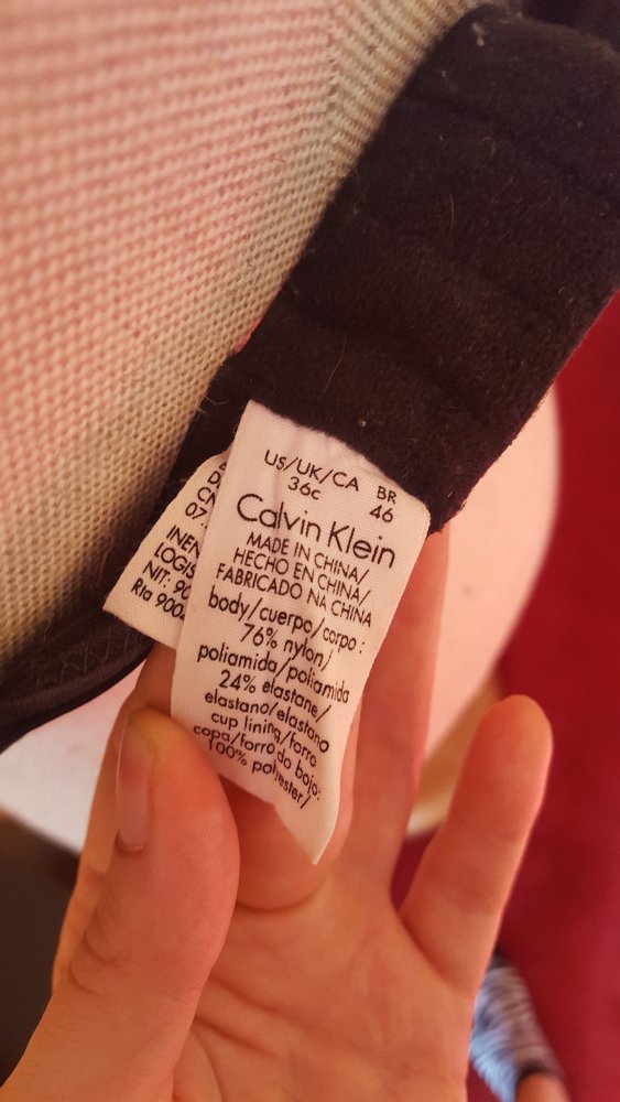 Schwarzer Push Up BH von Calvin Klein 36C