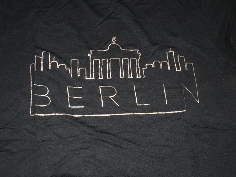 BERLIN Fanshirt schwarz mit Kupfer / Gold