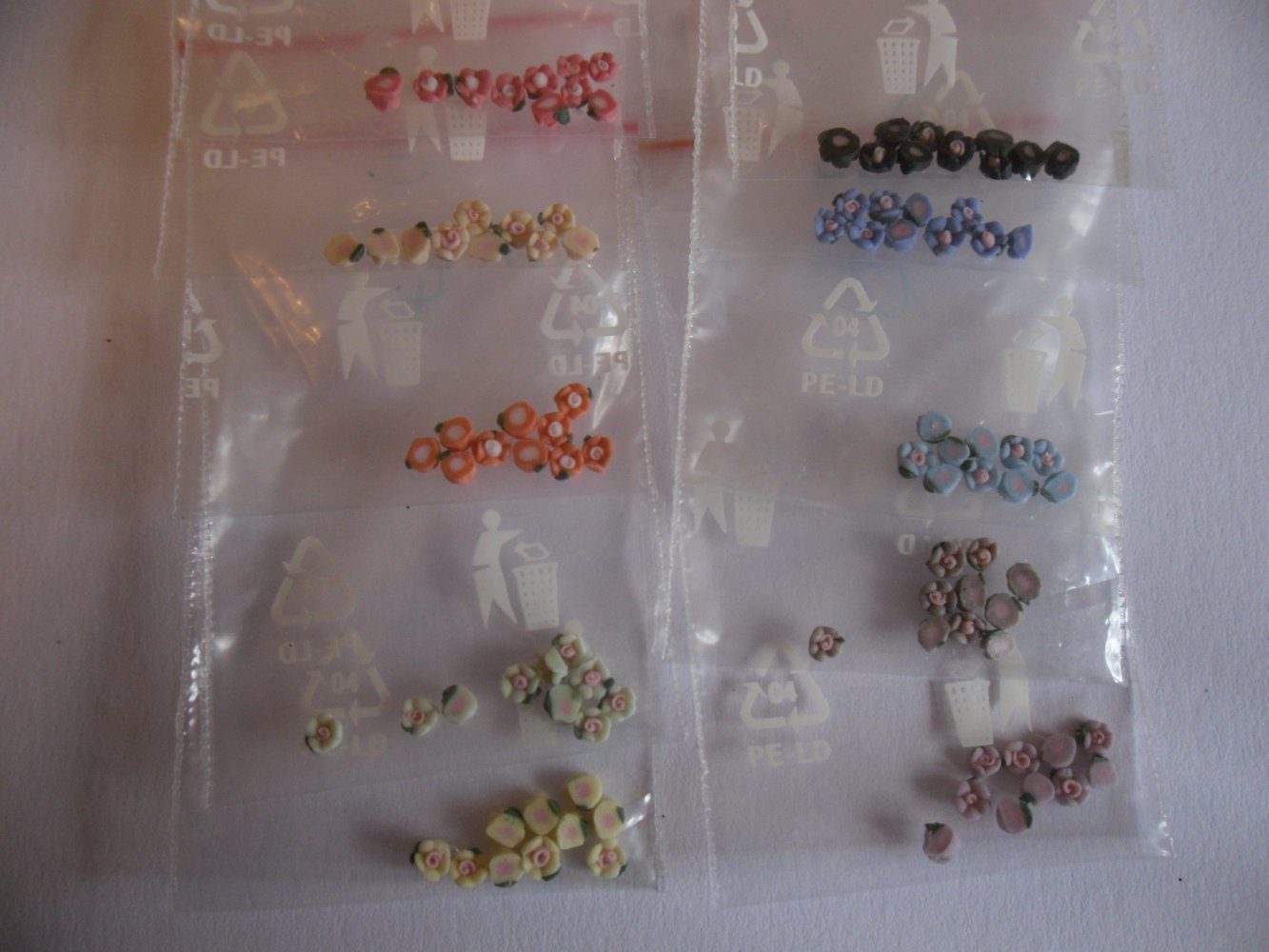 Nagelsticker Fimo Rosen