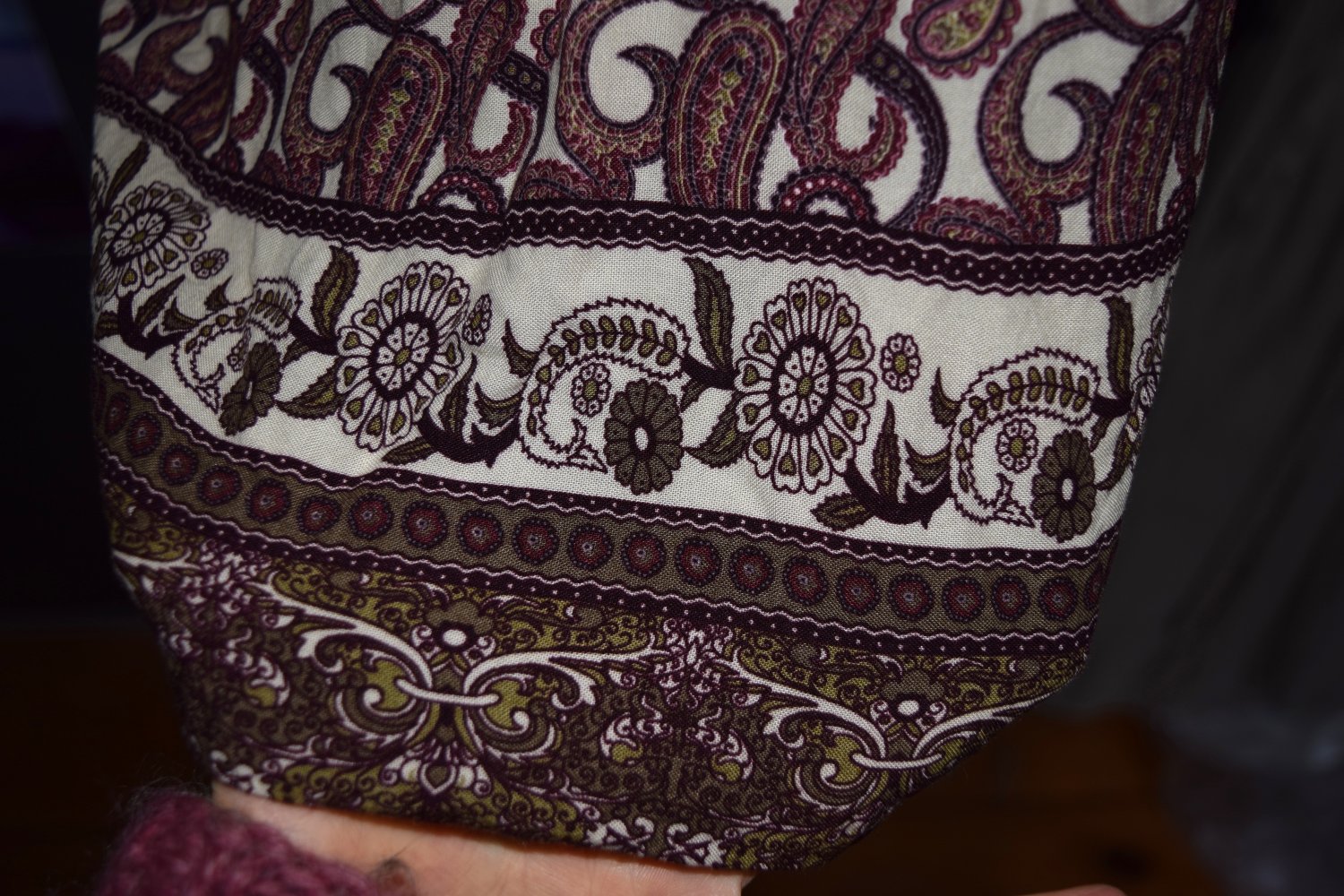 Boho Ethno Longbluse Tunika Orientalisch Paisleymuster Perlmutt Hippie Goa Öko Waldorf ONLY