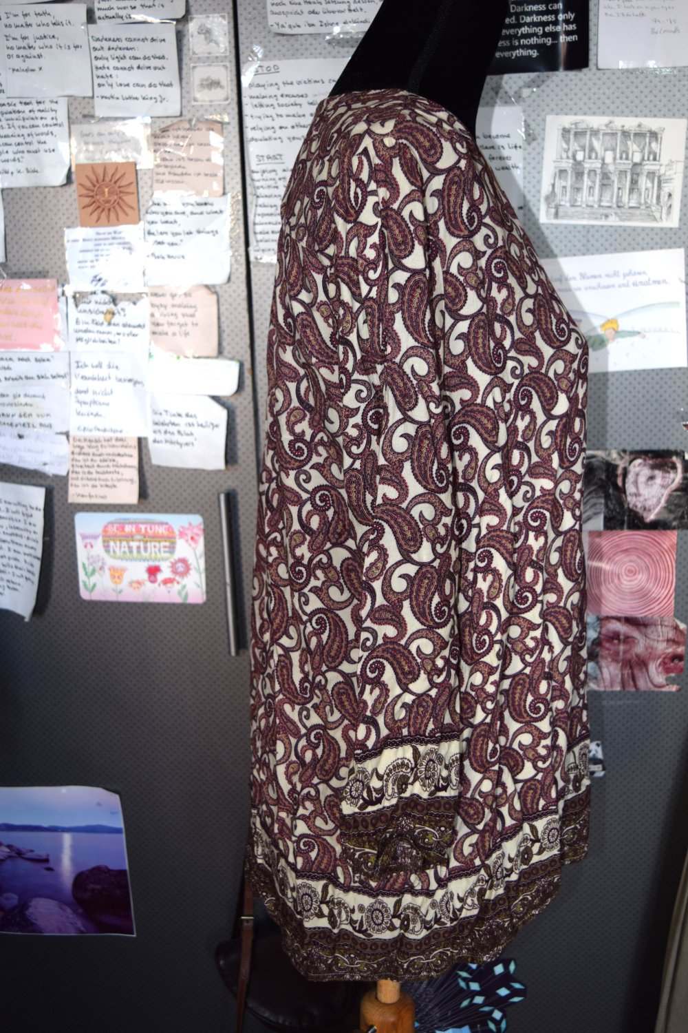 Boho Ethno Longbluse Tunika Orientalisch Paisleymuster Perlmutt Hippie Goa Öko Waldorf ONLY