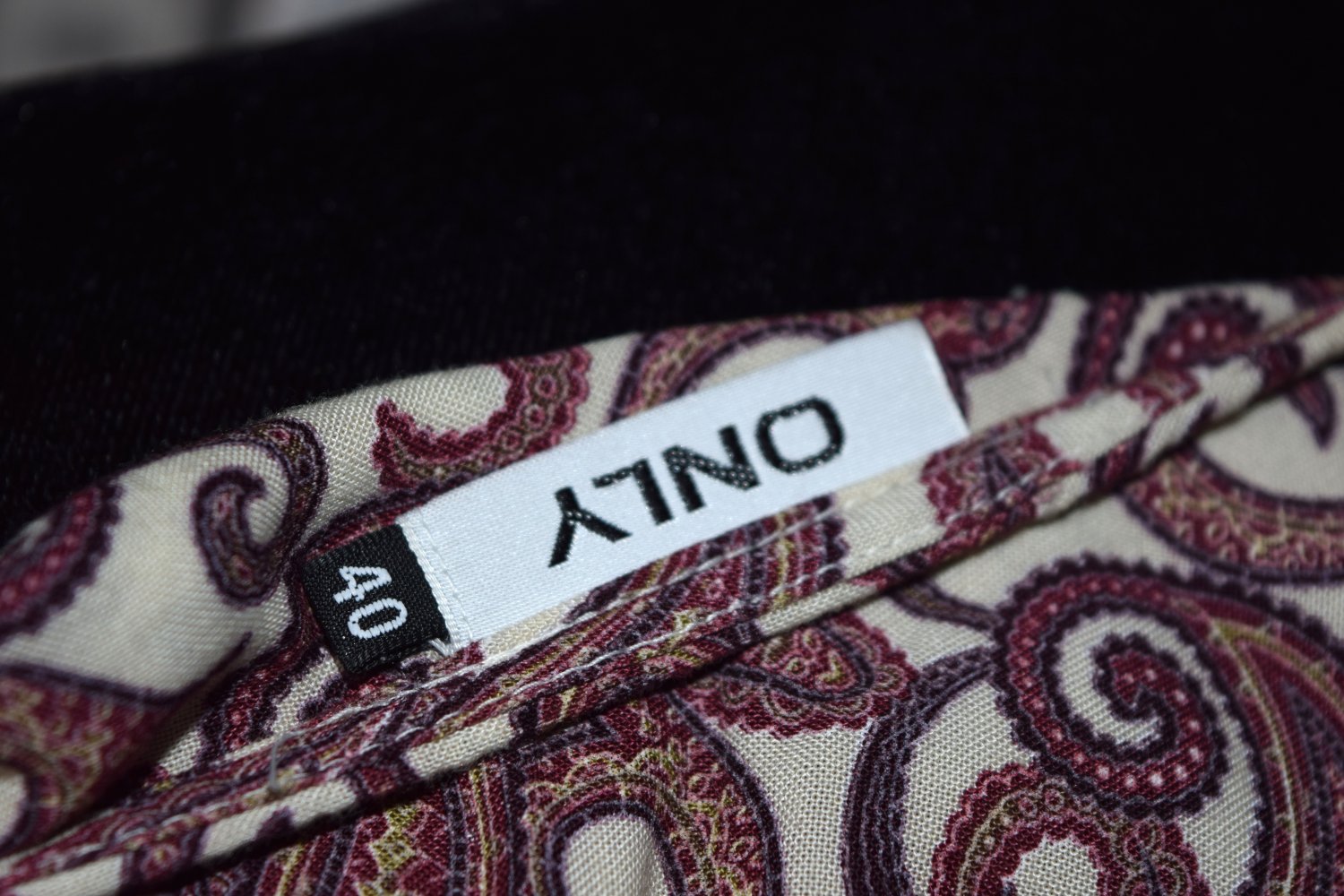 Boho Ethno Longbluse Tunika Orientalisch Paisleymuster Perlmutt Hippie Goa Öko Waldorf ONLY