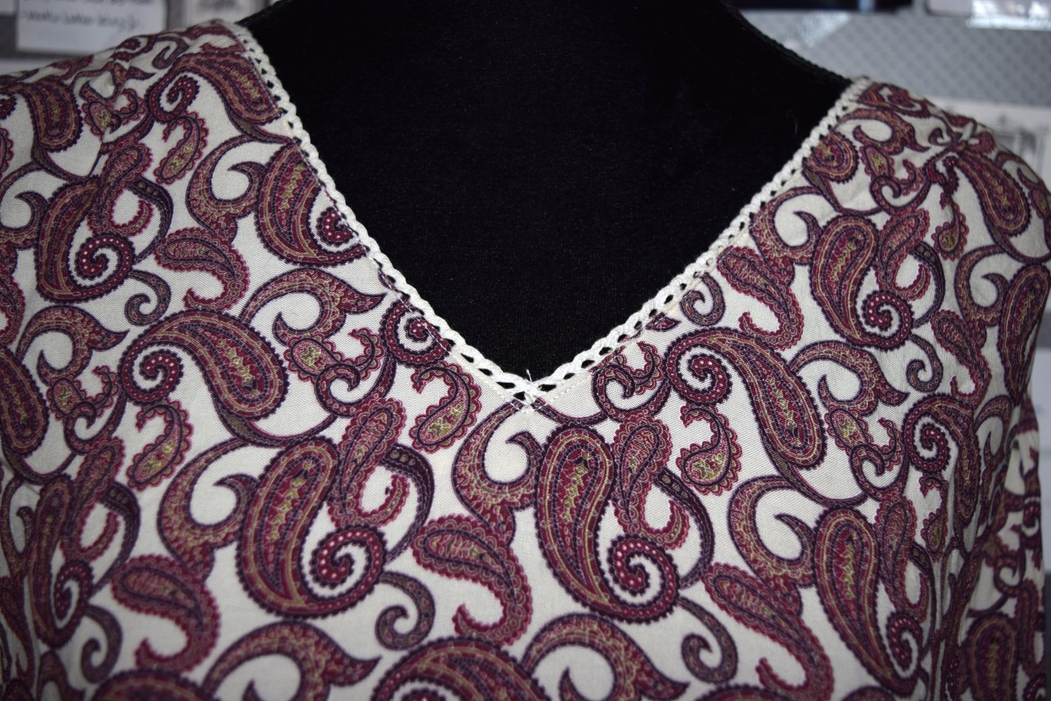 Boho Ethno Longbluse Tunika Orientalisch Paisleymuster Perlmutt Hippie Goa Öko Waldorf ONLY