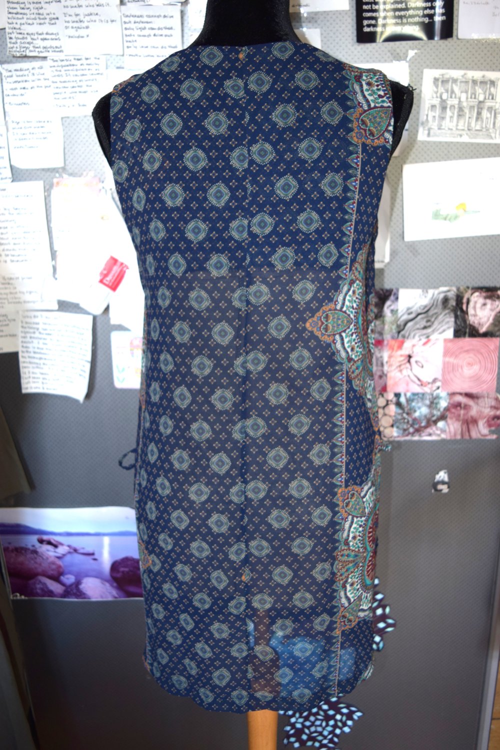 Vintage Sommerkleid Tunika Kurzkleid Orientalisch Hippie Ethno Goa Öko Waldorf