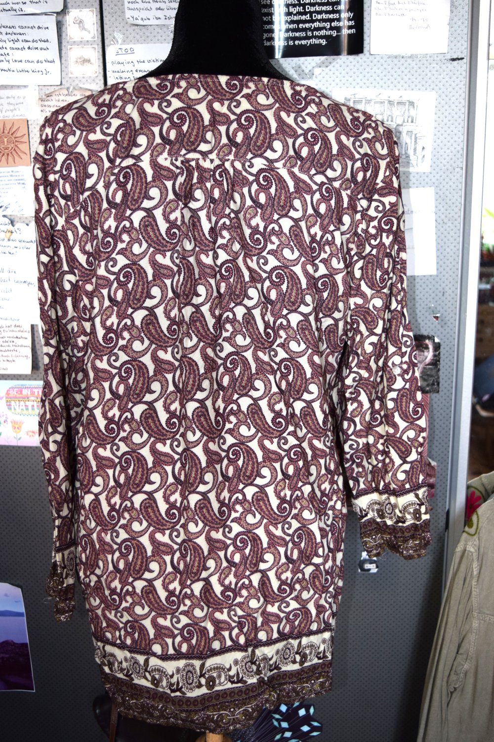 Boho Ethno Longbluse Tunika Orientalisch Paisleymuster Perlmutt Hippie Goa Öko Waldorf ONLY