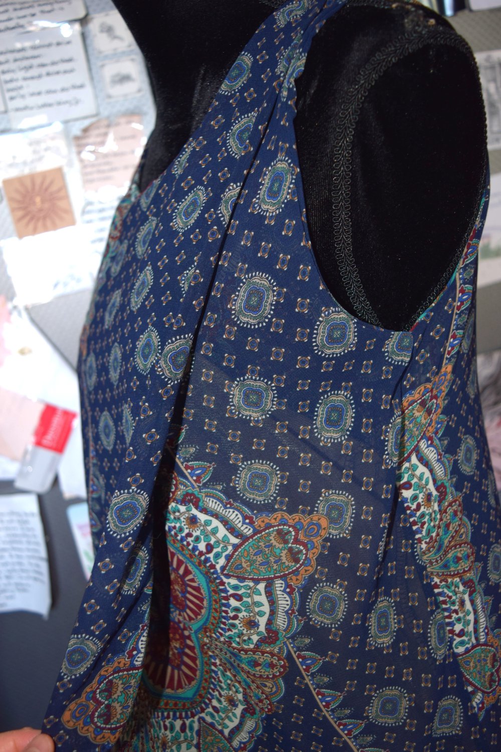 Vintage Sommerkleid Tunika Kurzkleid Orientalisch Hippie Ethno Goa Öko Waldorf