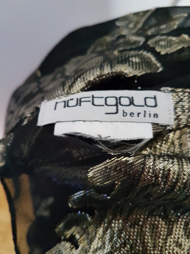 Tuch Schal Hüftgold Seide gold schwarz