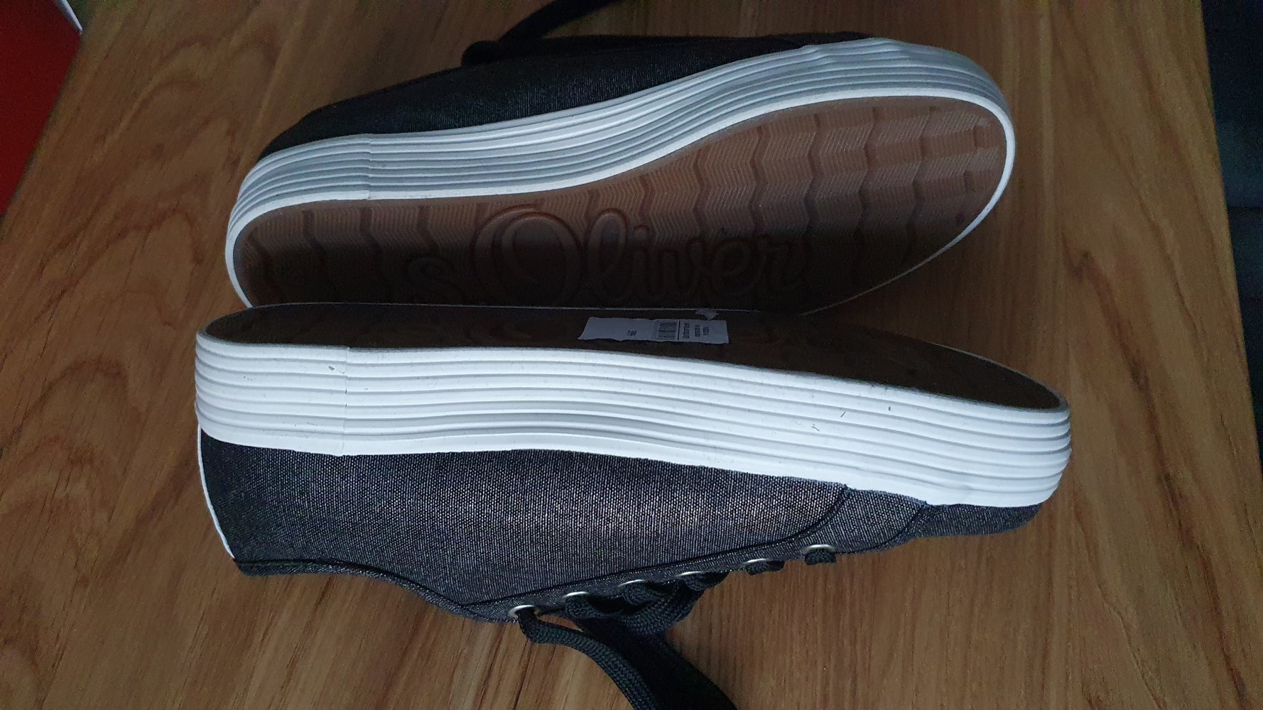 Sneakers S Oliver Schwarz Glitzer Soft Form 39