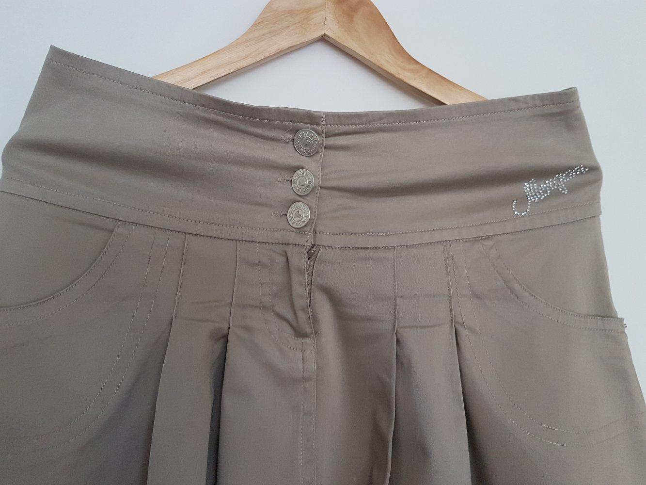 Falten Rock grau silber festlich Morgan 38