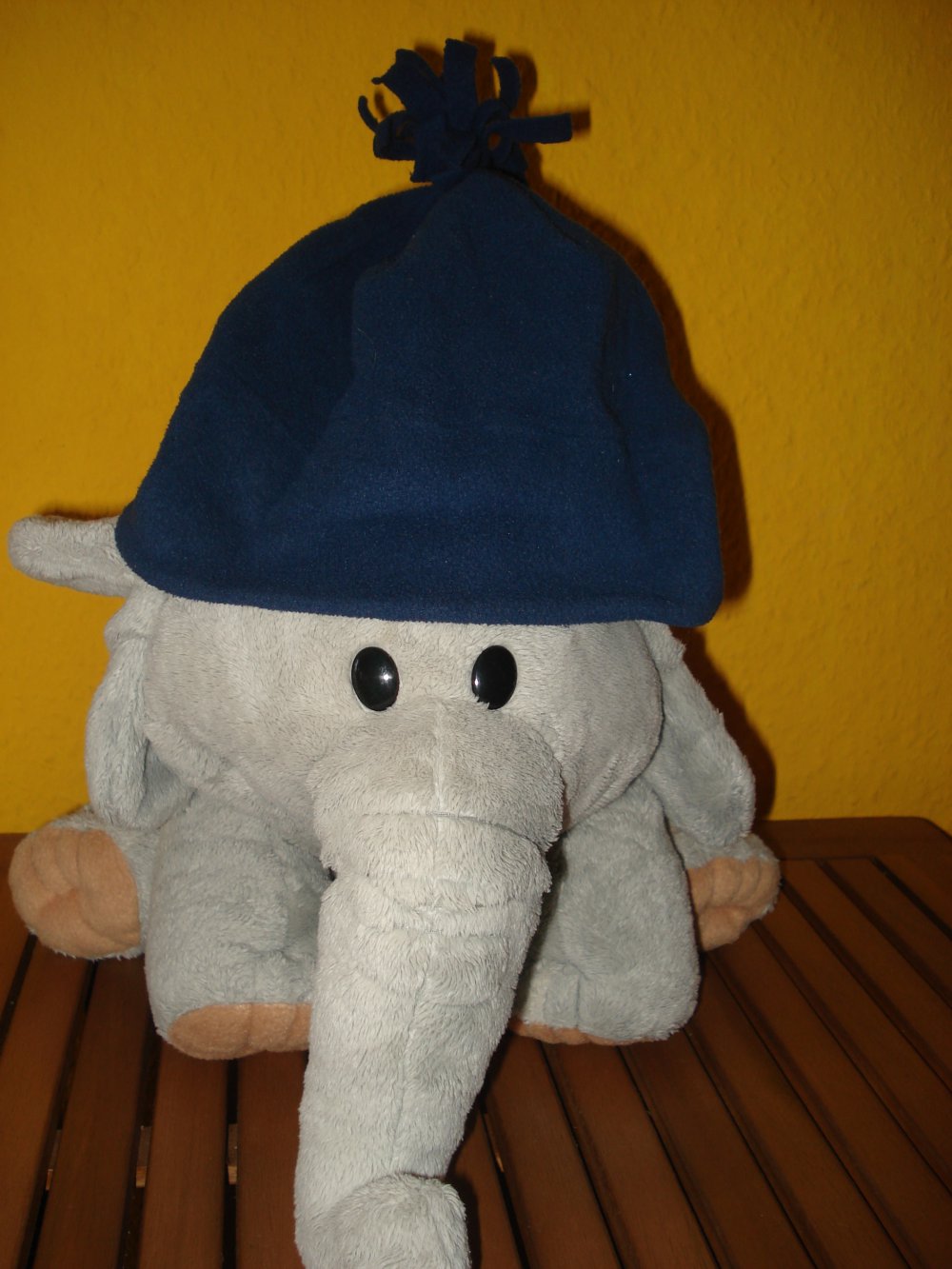 blaue Fleece-Mütze