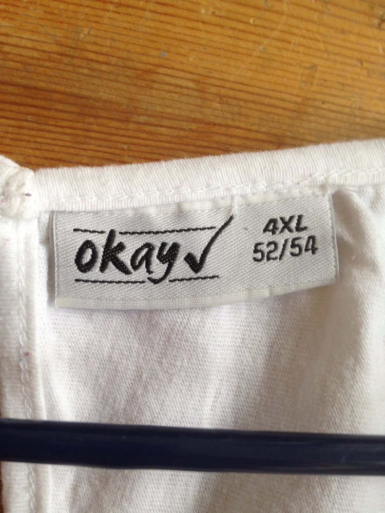 T-Shirt von Okay in weiß, Gr. 52/54