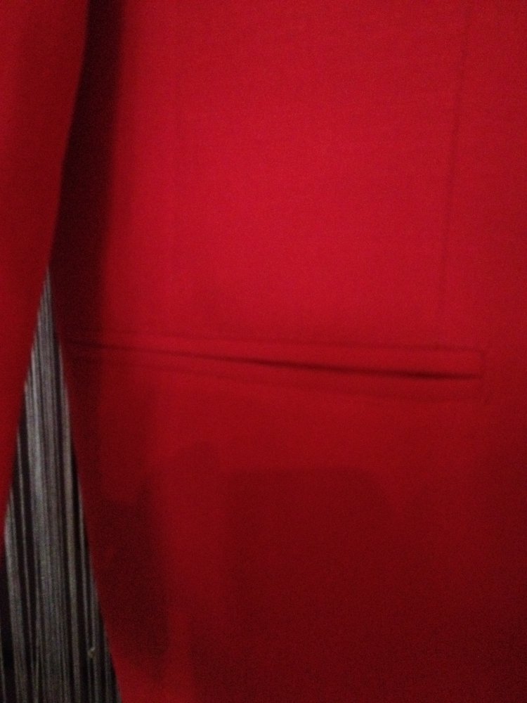 Jacke, Blazer, Damenjacke Gr. 44, rot, Leinenoptik, neuwertig.