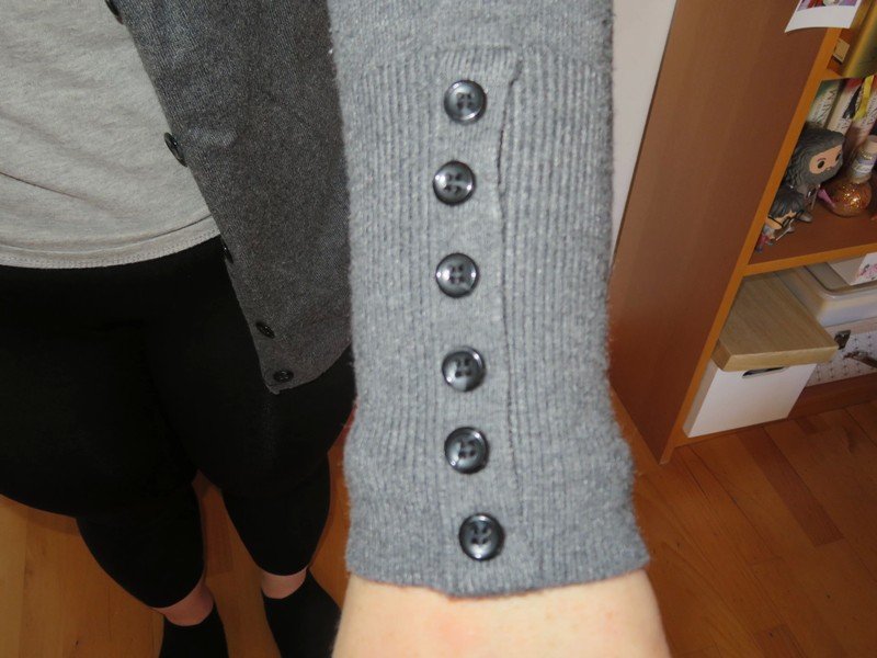 Cardigan grau Gina Tricot XL