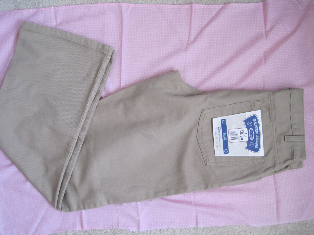 Hose Damen Jeans beige