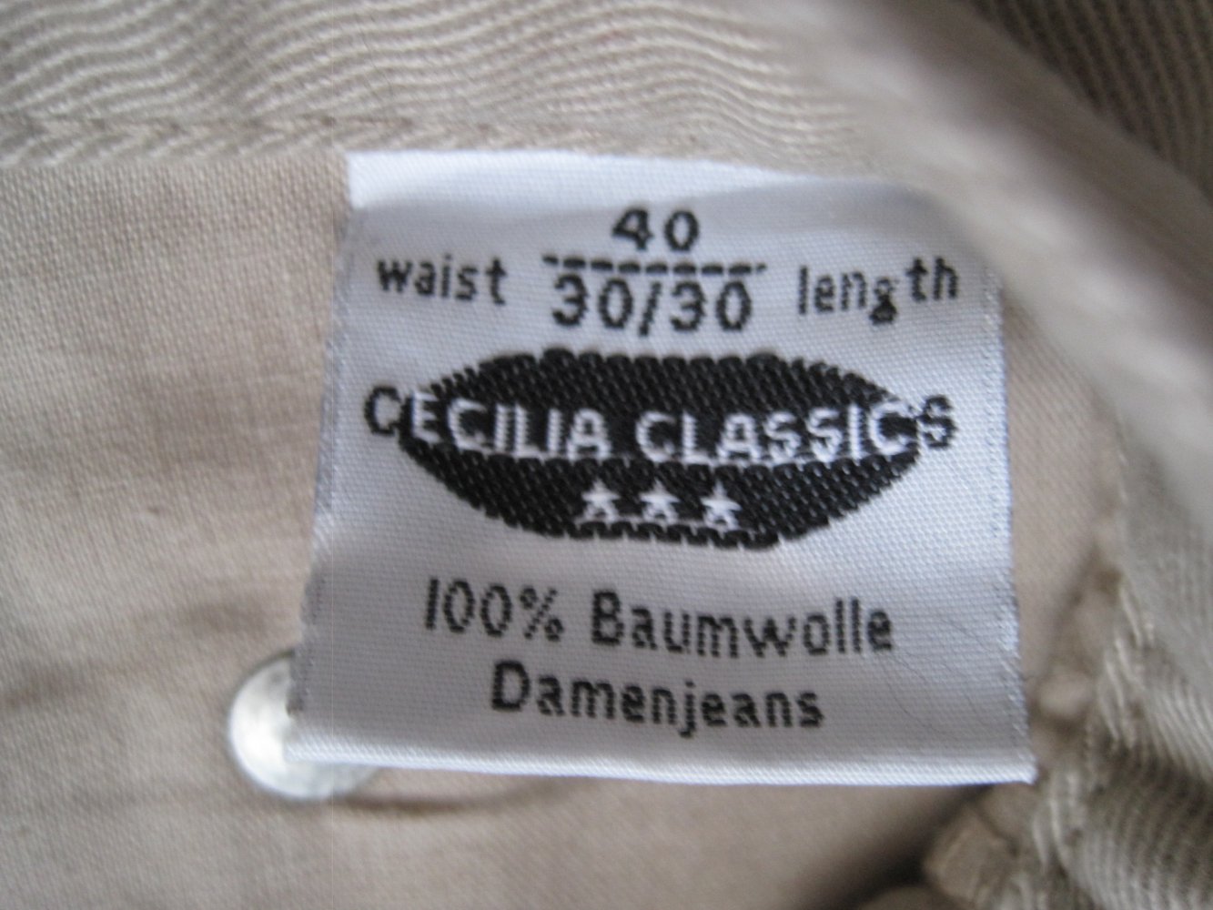 Hose Damen Jeans beige