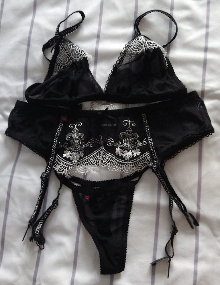 3-teiliges Straps-Set schwarz