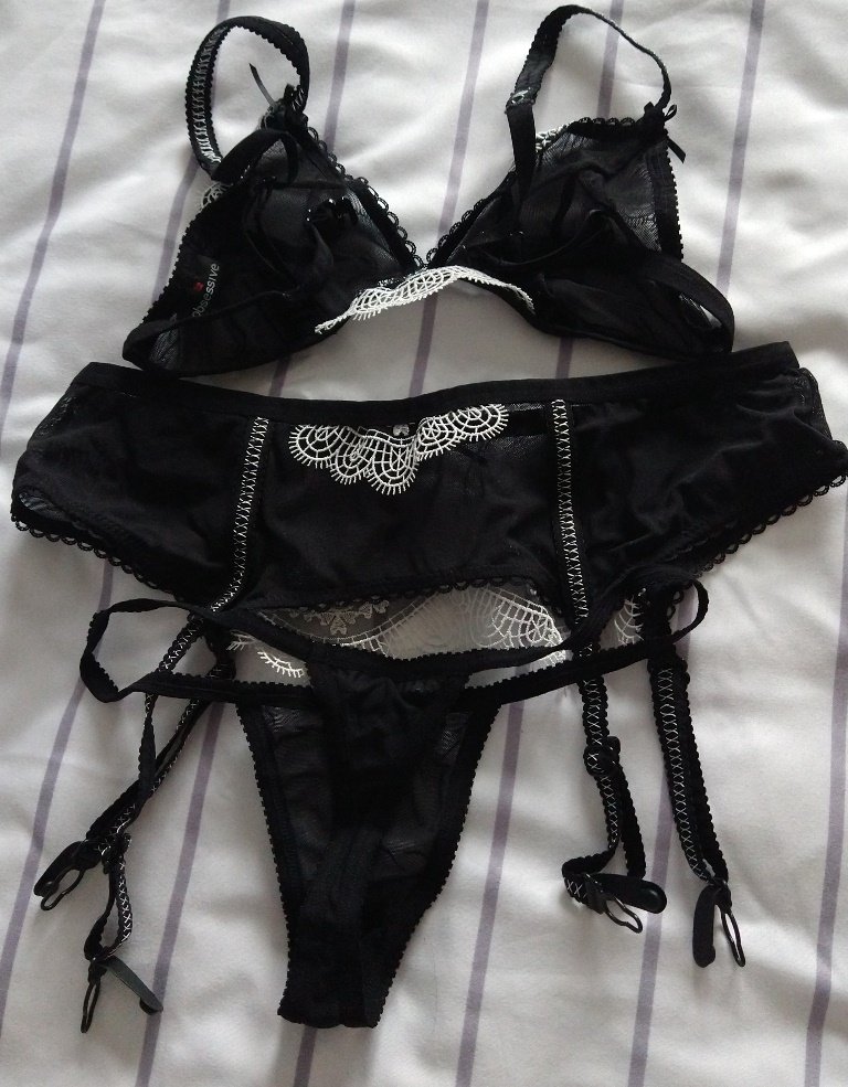 3-teiliges Straps-Set schwarz