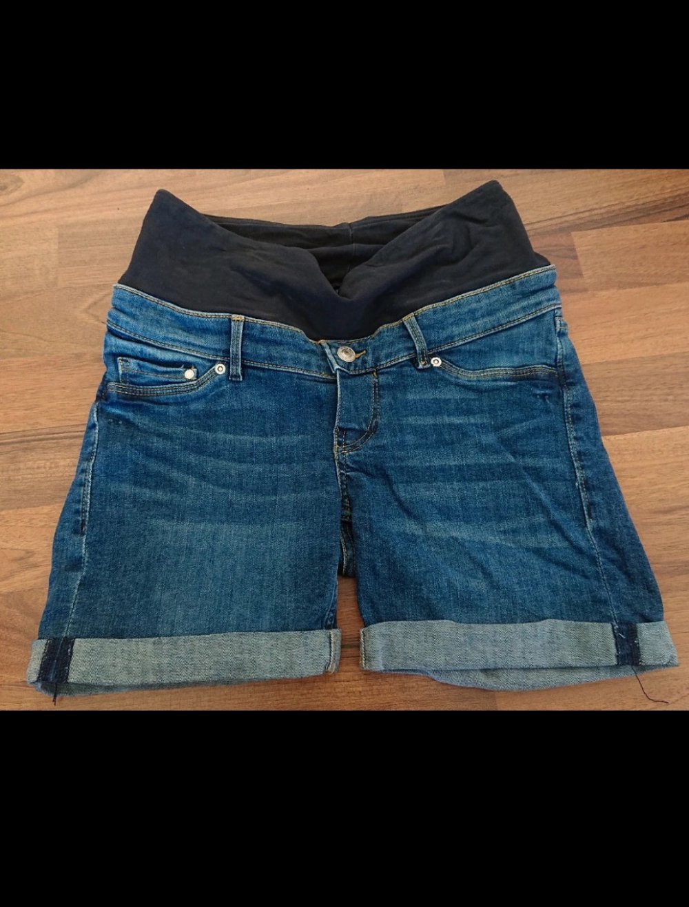 Jeansshorts Umstandsshorts