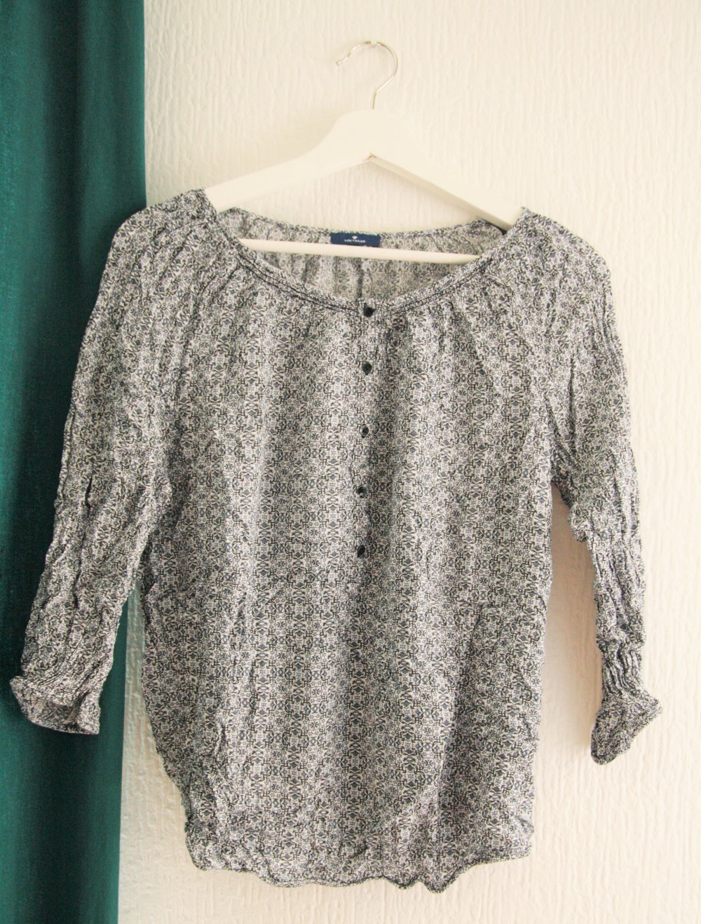 Viskose Bluse mit Millesfleures Muster