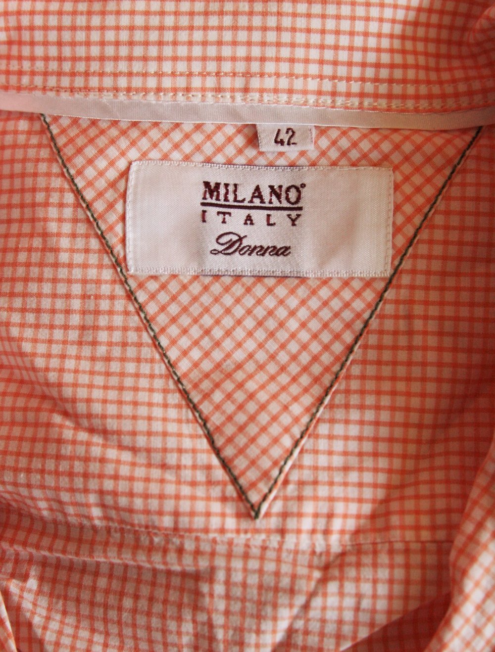 Milano Italy Baumwollbluse kariert