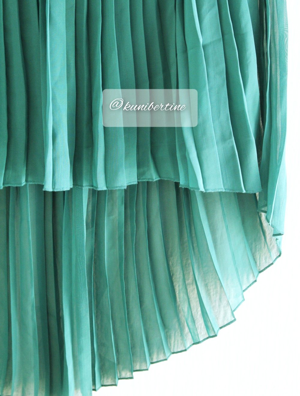 Flaschengrüner Plisseerock Highwaist