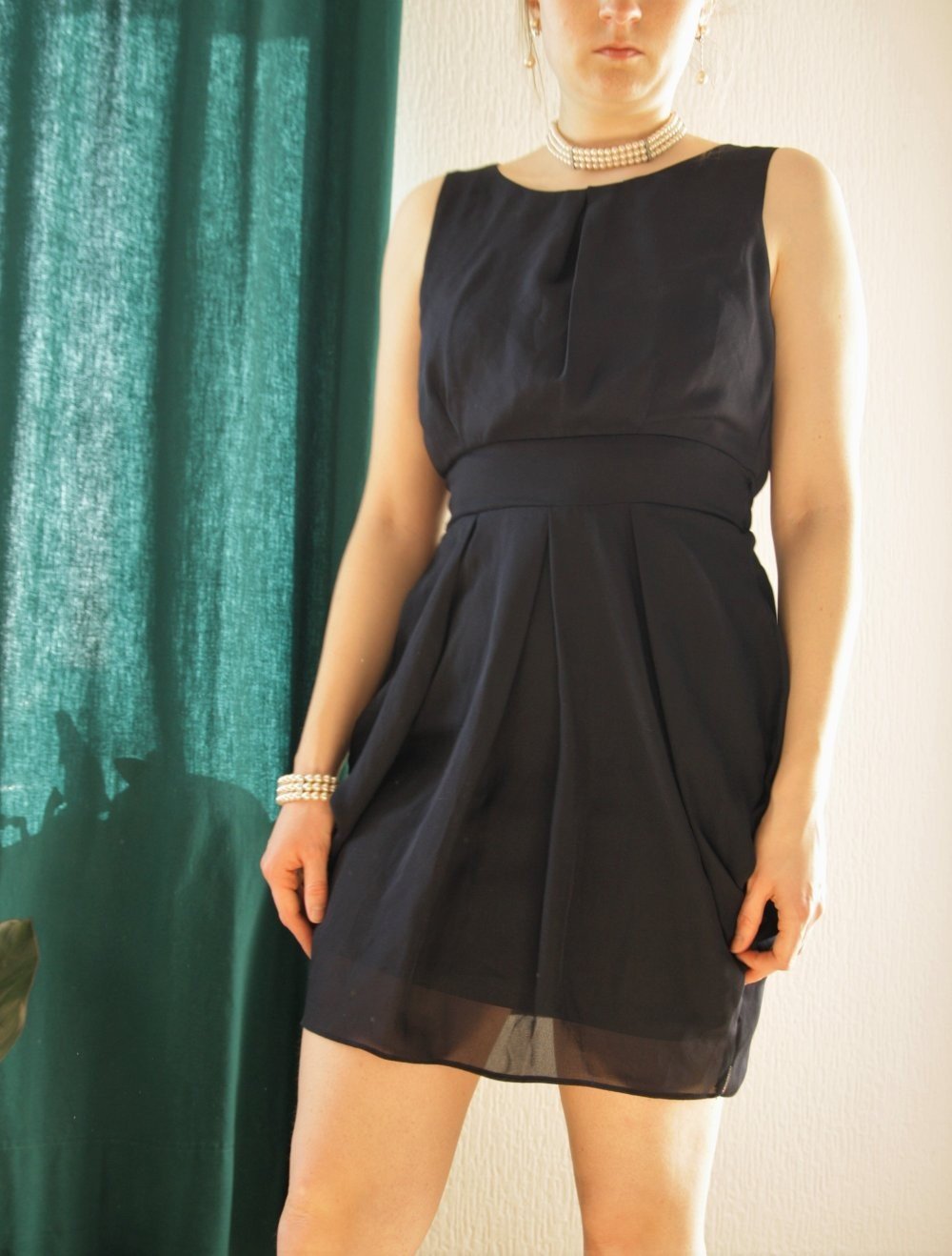 Dunkelblaues Kleid von Asos Gr S