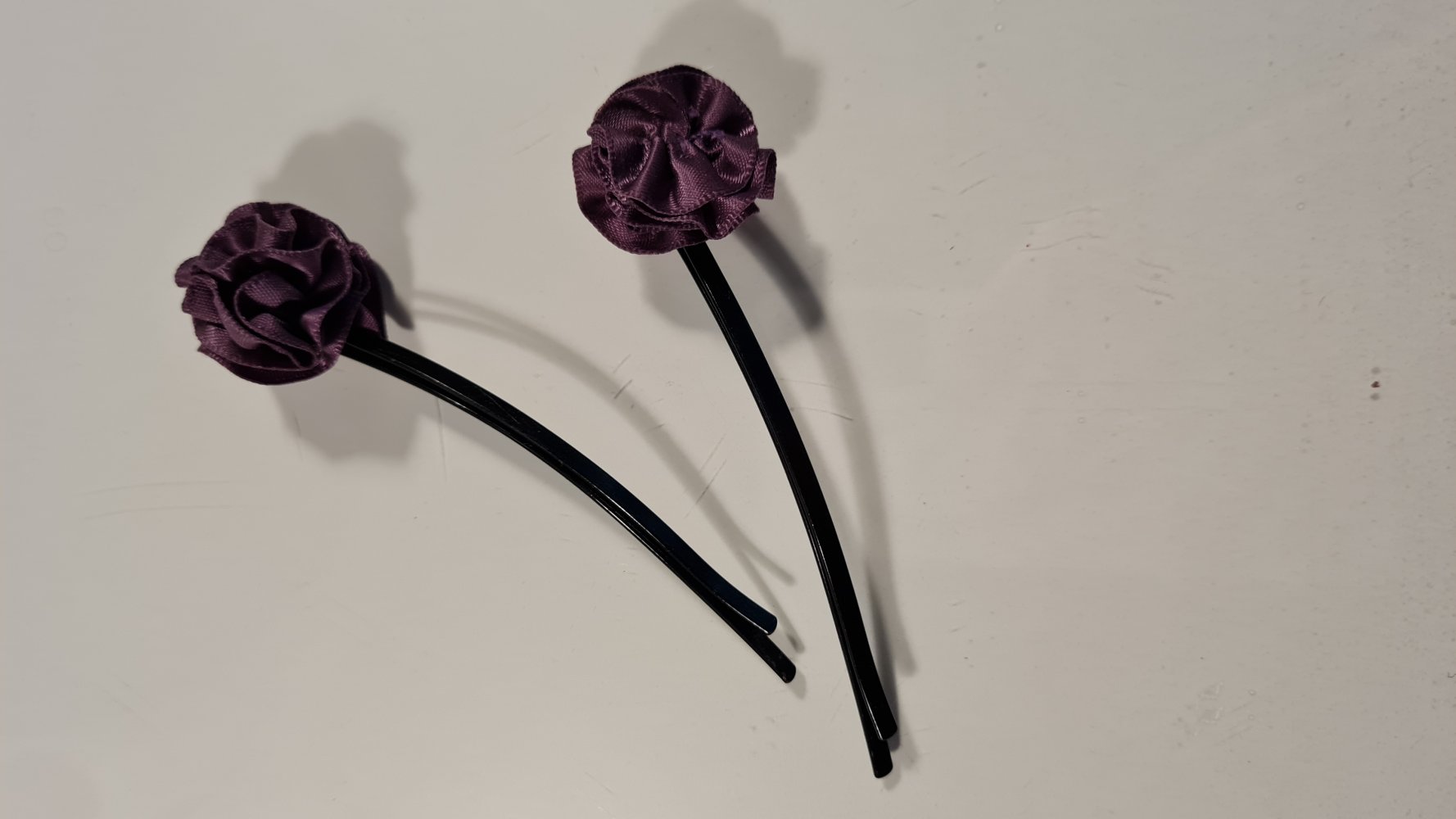 Haarspangen Set lila Blumen 