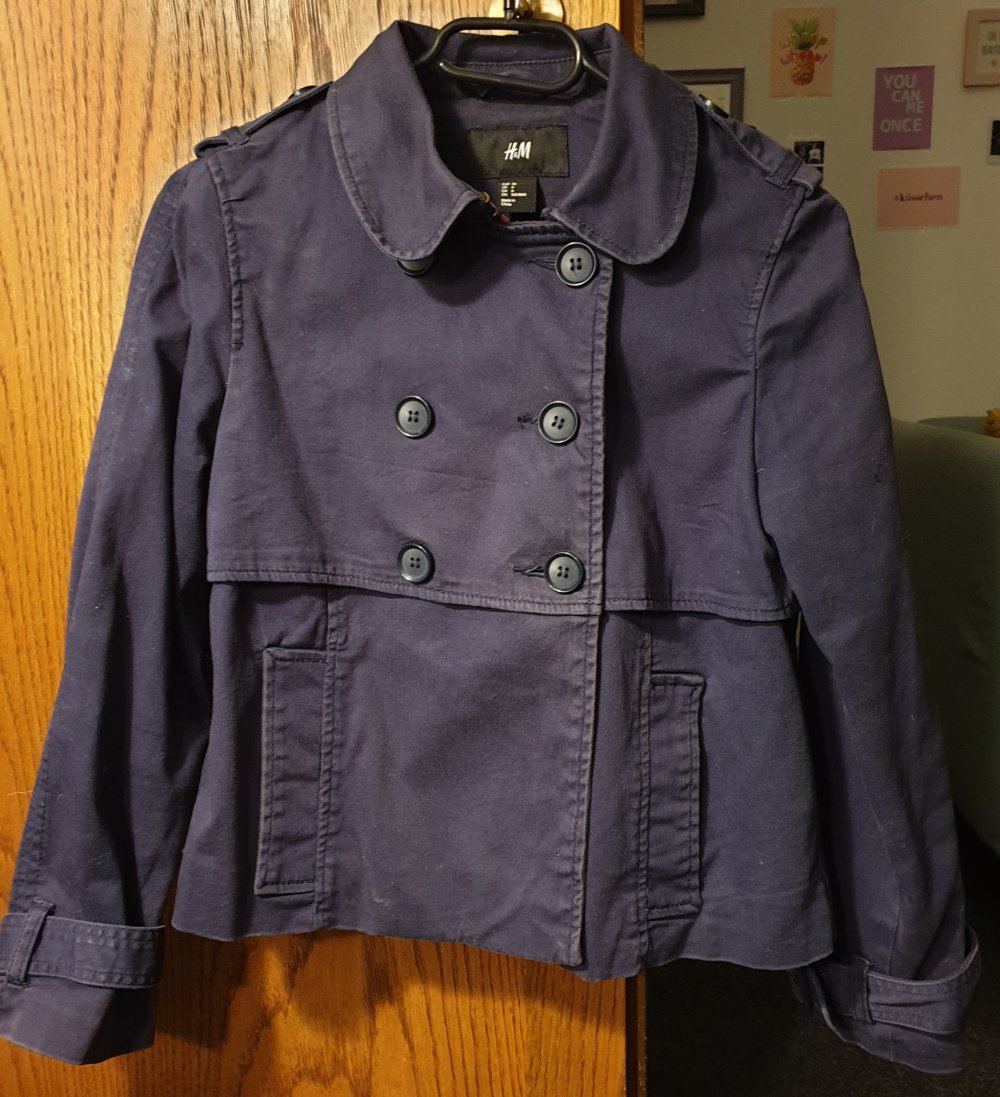 Dunkelblaue Caban-Kurzjacke