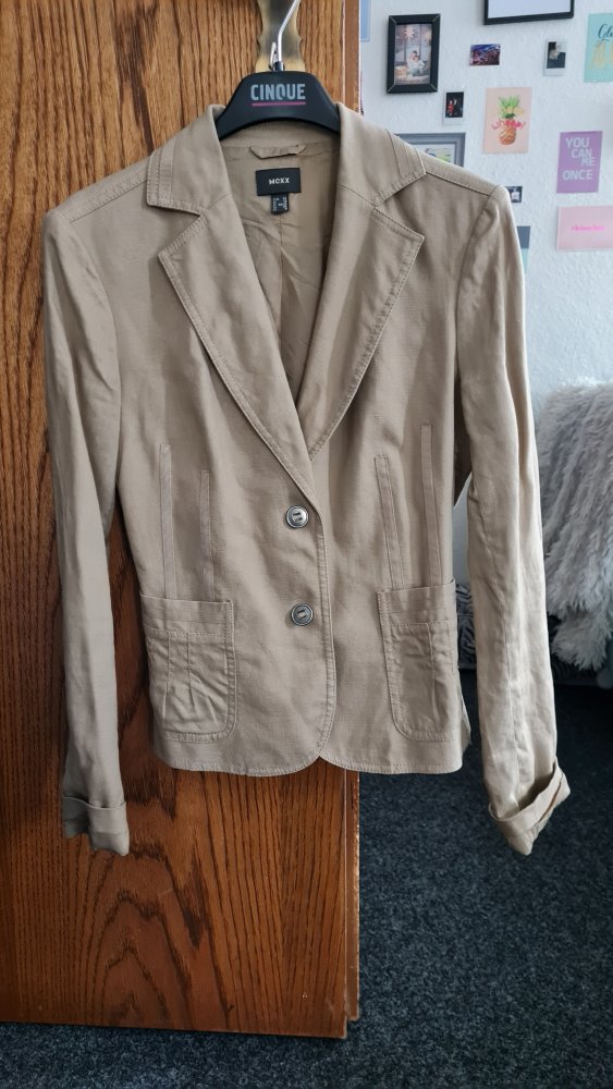 Beiger Leinen-Blazer Mexx