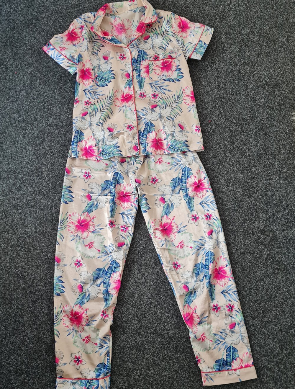 Rosa Pyjama Set Hawaii Print