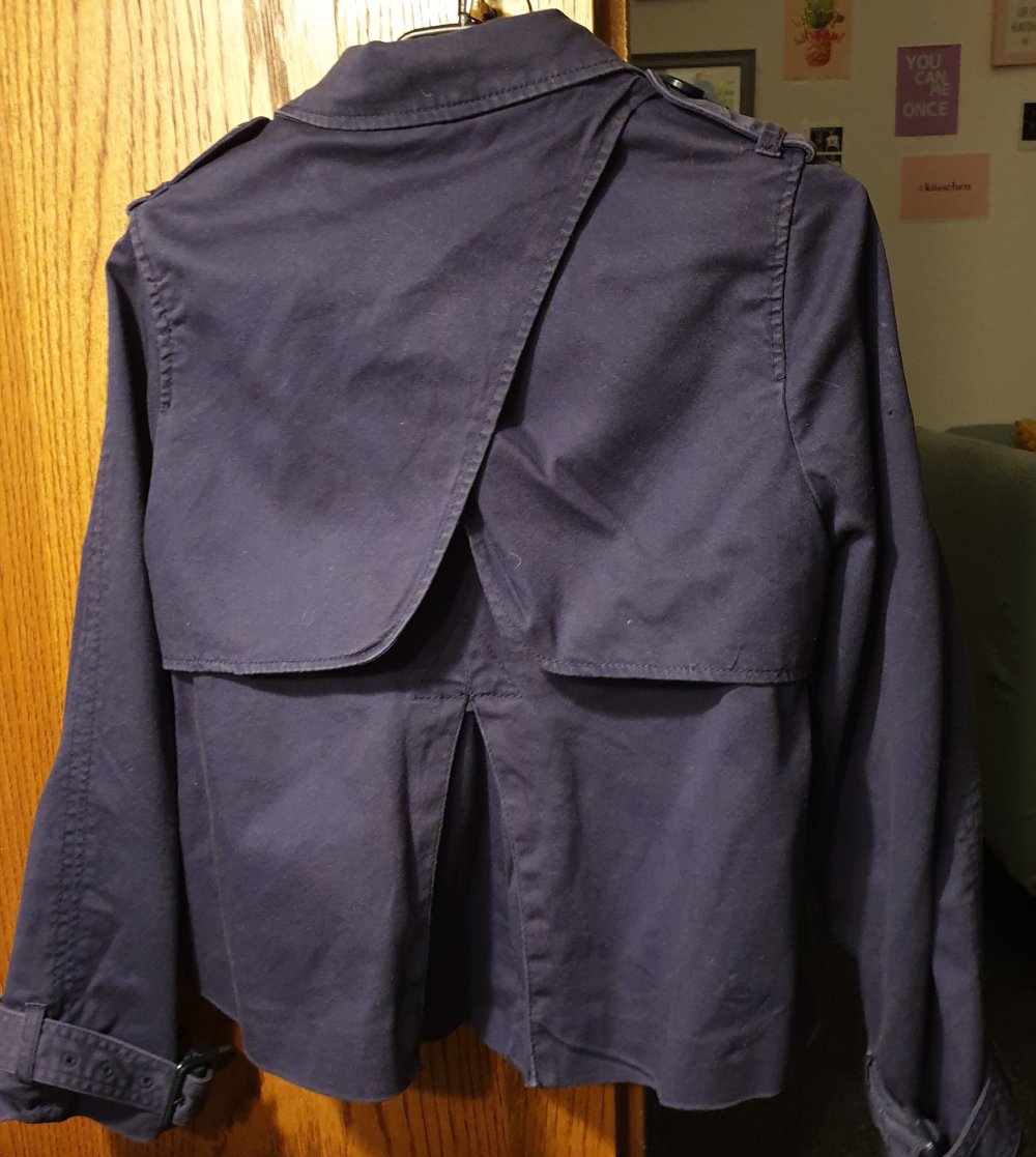 Dunkelblaue Caban-Kurzjacke