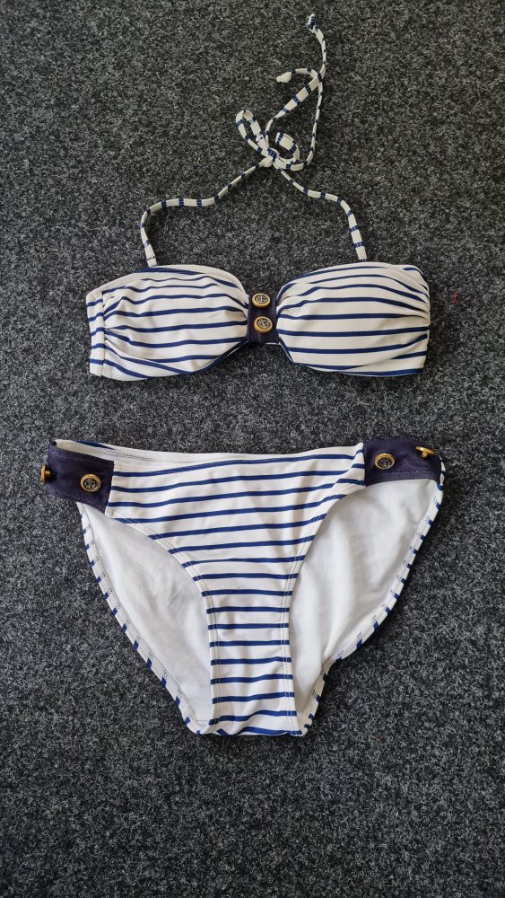 Matrosen Bikini gestreift 