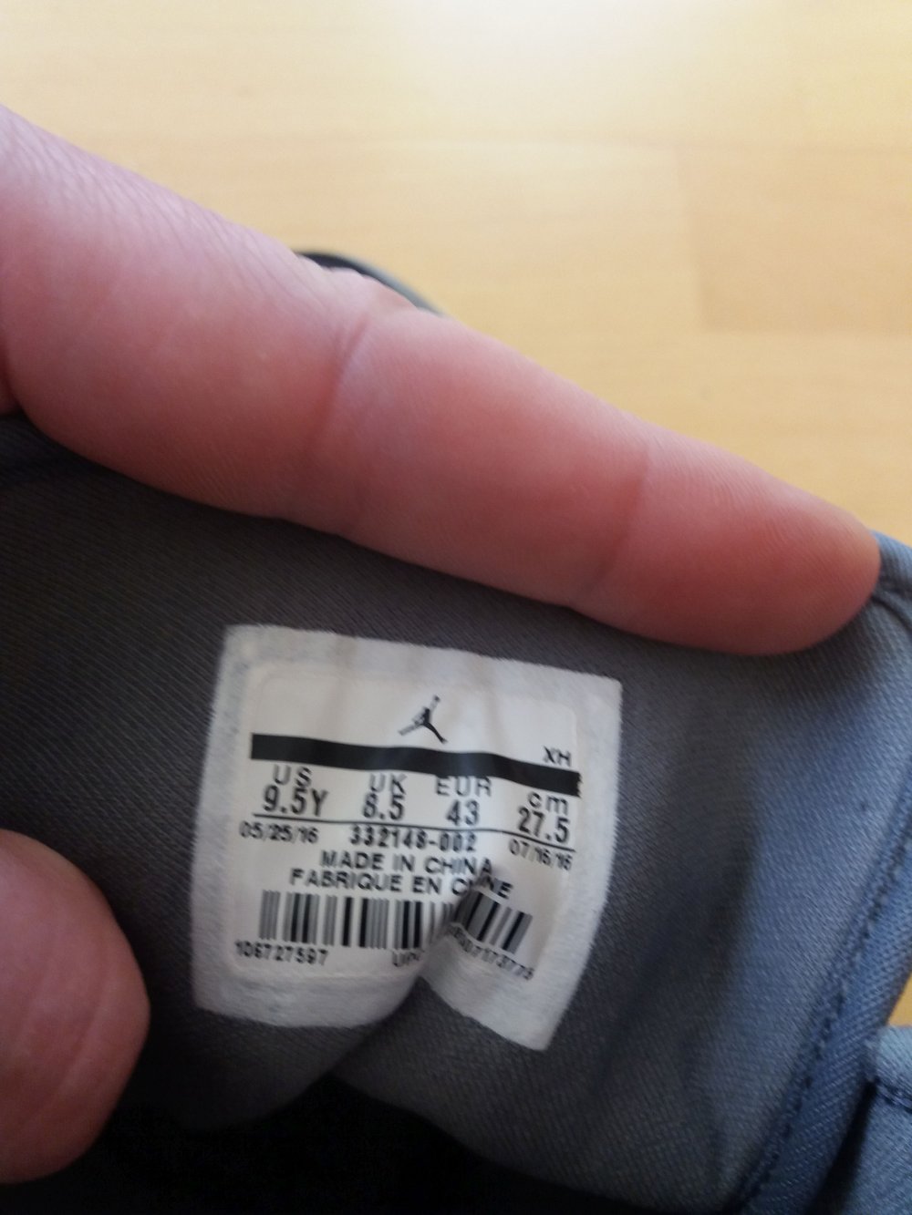 Nike Air Jordan, grau, Gr. 43